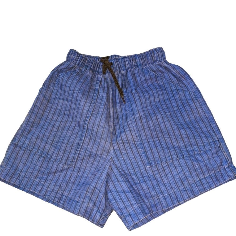 Vintage blue striped shorts‎